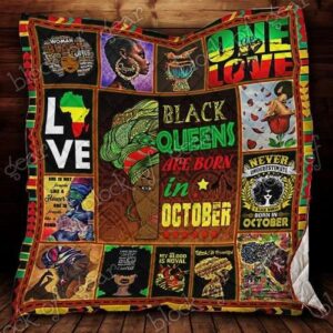 Black Queens Are Born In October Quilt Blanket P553Bq10  Quilt